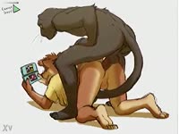 Monkey porn with gamer dog getting smashed